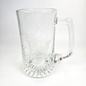 Vintage August Schell‎ Beer Mug Stein .5L Etched Deer Logo Schell's Brewery G1